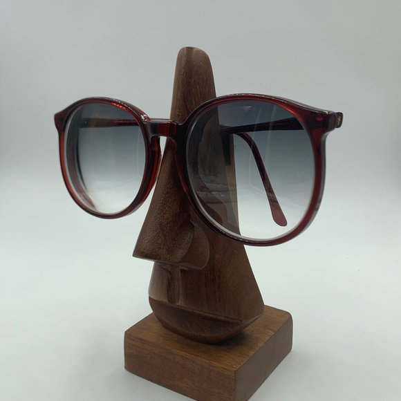 Vintage Chase Burgundy Round Sunglasses Frames - Picture 3 of 6